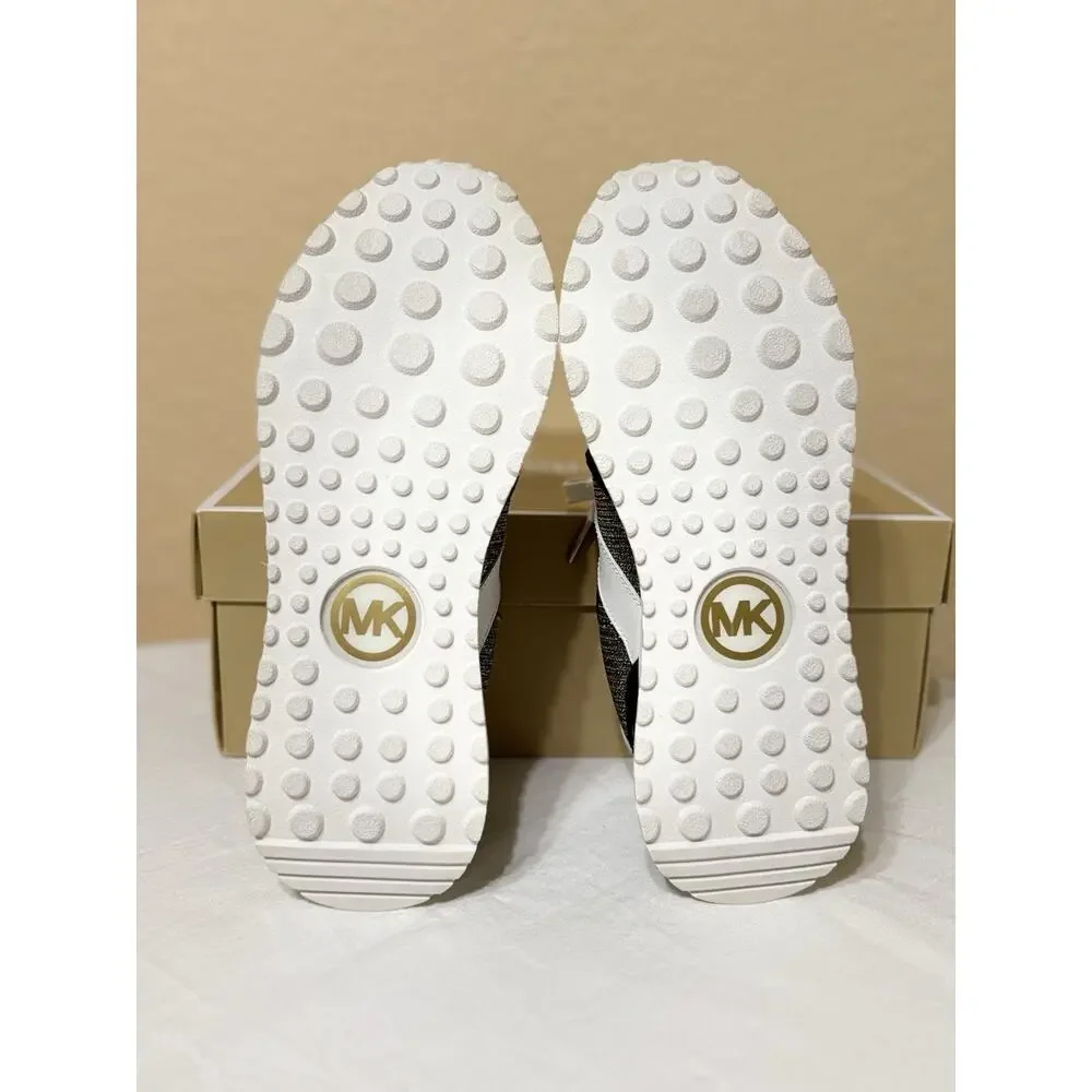 Michael Kors Womens Monroe Trainer Glitter Chain Mesh Sneakers Size US 6 M New